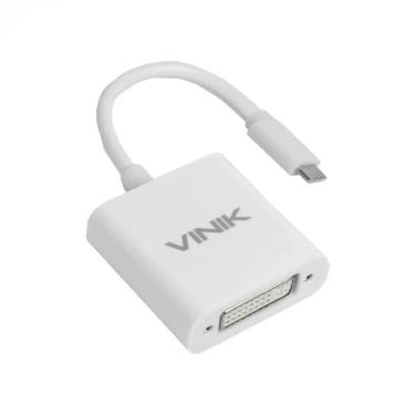 Imagem de Adaptador USB-C para DVI Vinik - ATDPVN 4K 30Hz Branco 10cm