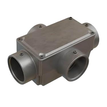 Imagem de Caixa de Derivação Fixa Conduletzel Sem Pintura Tipo X de 1.1-4 com Tampa E012100055 Wetzel Caix