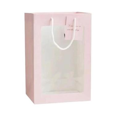 Imagem de Sacola De Presente Transparente Com Alças Para Casamento, Natal, Dia D