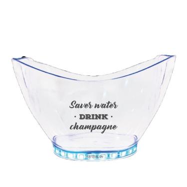 Imagem de Champanheira Com Led Personalizada Save Water - Krystalon
