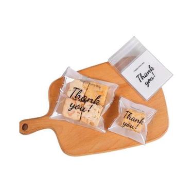 Imagem de 100 Sacos Plásticos Autoadesivos Para Biscoitos E Doces, Embalagem Par