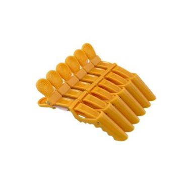 Imagem de Clips Presilhas Prendedor Piranha De Cabelo Crocodilo 6 Unid. 11cm - U