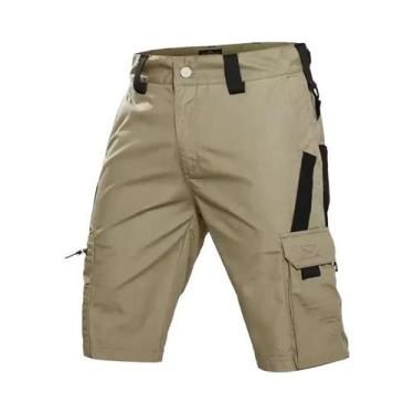 Imagem de Bermudas Cargo Masculinas Camufladas Verde Militar Para Trabalho E Tre