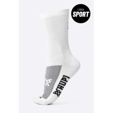 Imagem de Meia HUPI Sport Branco Liso, Branco