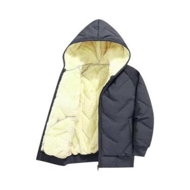 Imagem de Jaqueta De Inverno Para Meninos E Meninas Forrada De Veludo Casaco Gro