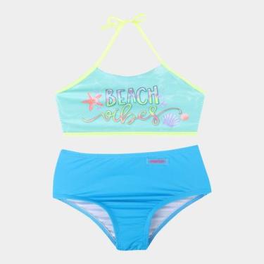 Imagem de Conjunto Infantil Top & Tanga Marlan Proteção UV Feminino, Amarelo, 3A
