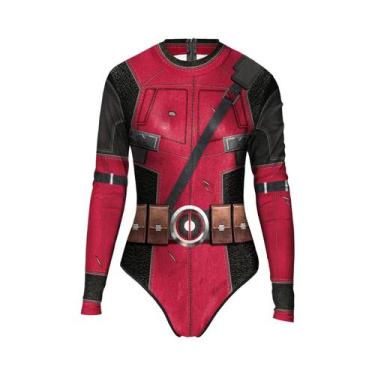 Imagem de Fantasia De Halloween Para Adultos Deadpool Wolverine, Maiô Impresso E