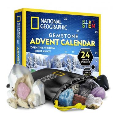 Imagem de Calendário do Advento 2023 para Crianças com 24 Pedras Preciosas para Abrir a Cada Dia, NATIONAL GEOGRAPHIC