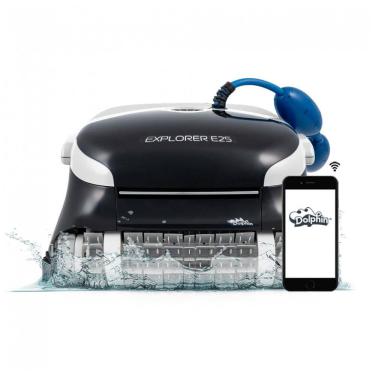 Imagem de Robô Aspirador para Piscinas Dolphin Explorer E25, Preto, Conectividade Wi-Fi, Escova para Limpeza de Linha d’Água, Modelo 2025, Cabo 15m?
