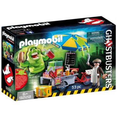 Imagem de Playset Playmobil Ghostbusters Slimer com carrinho de cachorro-quente
