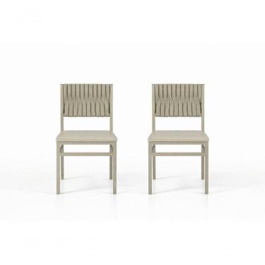 Imagem de Kit 2 Cadeiras Externa Corda Náutica Pérola Milon Solare