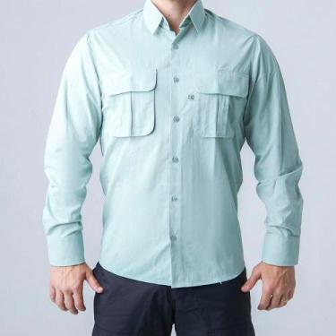 Imagem de Camisa de Pesca Masculina Classic Pro Mirante - Mar Negro, G2