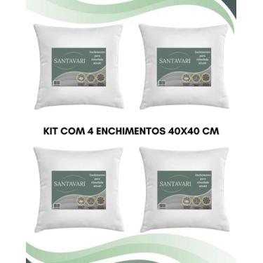 Imagem de Almofada 40x40 Enchimento Fibra Siliconada Capa TNT Macia - Santavari 