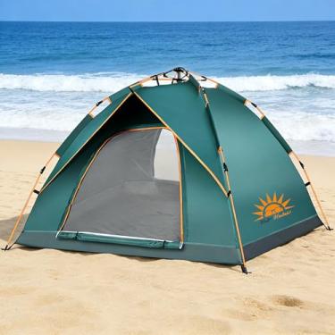 Imagem de New Hawaii Barraca de Camping 2-3 Pessoas Impermeável com Mosquiteiro, Automático Fácil de Monta (Verde)