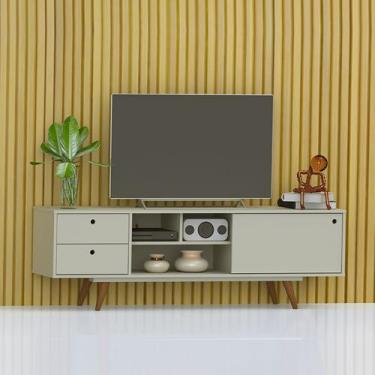 Imagem de Rack Retro 85 Até 60 Polegadas 1 Porta Off White - Olivar Móveis