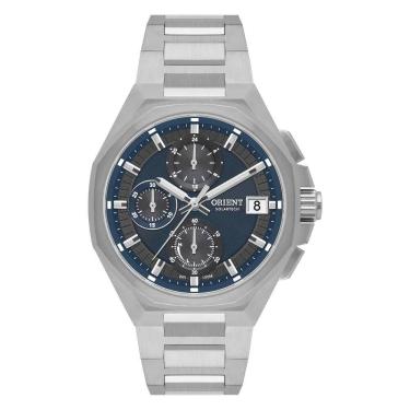 Imagem de Relógio Orient Masculino Ref: Mbssc295 D1sx Solar Cronógrafo Prateado