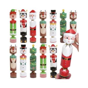 Imagem de Caixas De Doces De Natal Em Estilo Cartoon, 12 Ou 24 Peças, Embalagem 