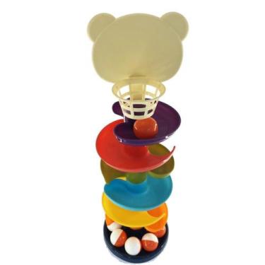 Imagem de Brinquedo Educativo Tobogã 7 Voltas URSO com Bolinhas e Cesto de Basqu