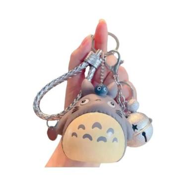 Imagem de Chaveiro Fofo Totoro: Boneco De Gato De Desenho Animado Com Alça De Co