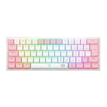 Imagem de Teclado Gamer Mecânico Redragon Anivia, RGB, Switch Blue, White/pink - K614wp-RGB (pt-blue)