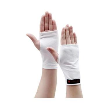 Imagem de Luvas De Proteção Solar Unissex Meio Dedo Respiráveis Antiderrapantes 