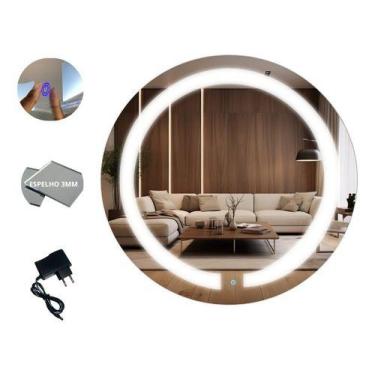 Imagem de Espelho Redondo 80cm Iluminado Led Touch Screen - - Ornato Espelhos