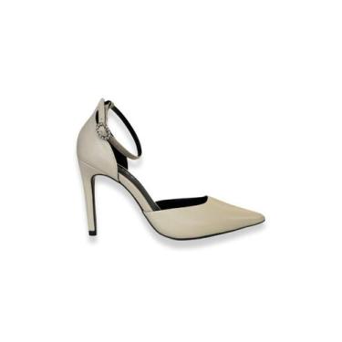Imagem de Scarpin Salto Fino Off White Lia Line, 36