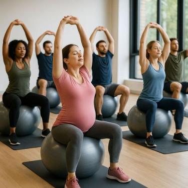 Imagem de Bola de Yoga Grande Antiderrapante Fisioterapia Yoga Pilates Exercício