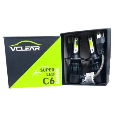 Imagem de Par lampada super led h4 6000k c6 - VCLEAR C6