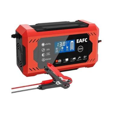 Imagem de Carregador De Bateria Inteligente 12V 6A Com Display LCD Para Baterias