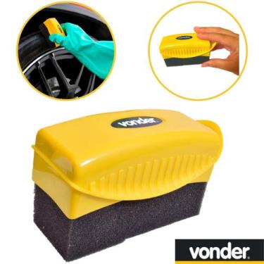 Imagem de Esponja Aplicadora Multiuso Pneu Pretinho Carro Moto Vonder