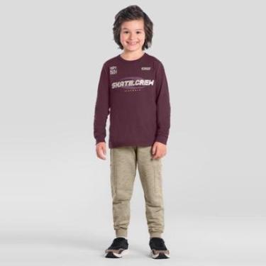 Imagem de Conjunto infantil menino em moletinho flamê Brandili-Masculino