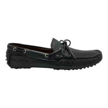 Imagem de Sapato Samello Drive Goa Mocassim Loafer Couro Floater Preto Pinos Cravos-Masculino