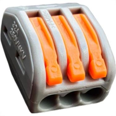Imagem de Conector Emenda Asantos Flow 3Polo 4Mm Com 2Pecas 3213