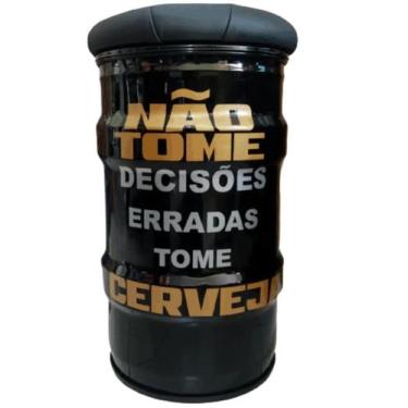 Imagem de Banco tambor vintage não tome tonel puff - EMPORIO CANTO DO CHURRASCO