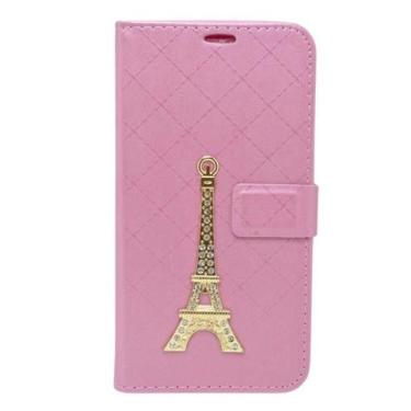 Imagem de Capa Capinha Carteira Para Galaxy LG X Power Flip Case Coruja Strass B