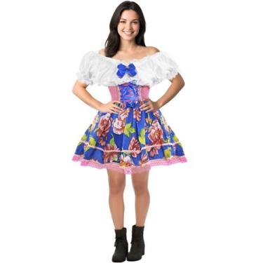 Imagem de Fantasia Vestido Festa Junina Anarrie Adulto Feminino de Luxo - Fantas