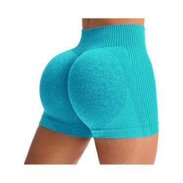 Imagem de Shorts de treino de cintura alta feminino levantamento de bunda barrig