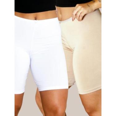 Imagem de Kit 2 Bermudas segunda pele anágua  feminino confortável - SOLUTEX, Nu