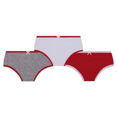 Imagem de Kit 3 Calcinhas Infantil Lobinha Lupo 18101-089, Sortido, P