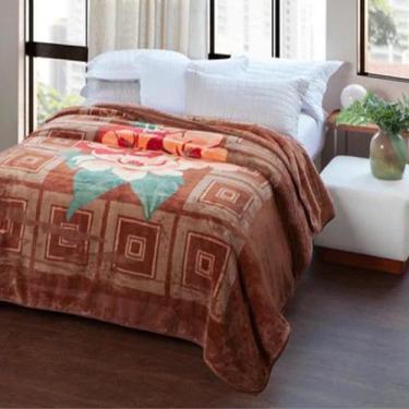 Imagem de Cobertor Kyor Plus 420g/m² Casal 180x220cm Viena Marrom Jolitex Ternil