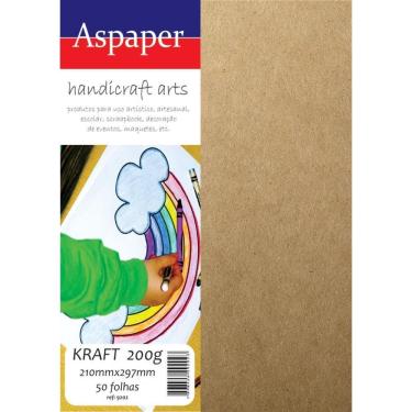Imagem de Papel Kraft Usa Folien Folha A4 210x297mm 200g Rustic para Embalagens
