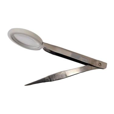 Imagem de Pinça Com Lupa Aço Inoxidável 8 cm - Westpress