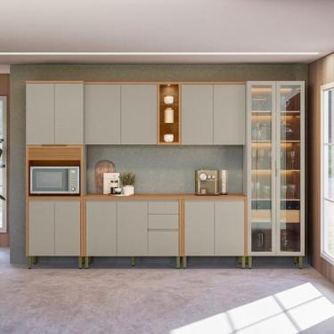 Imagem de Cozinha Completa Modulada 6 Peças com Torre Simples e Cristaleira Allu