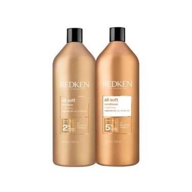 Imagem de Kit Redken All Soft - Shampoo 1L e Condicionador 1L