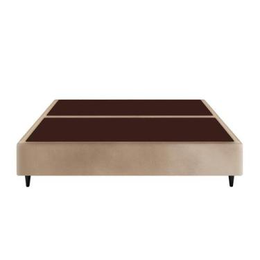 Imagem de Base Cama Box King 1,93m BiPartida Suede  Modelo Americano - GENKI KEN