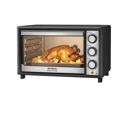 Imagem de Forno Elétrico de Bancada Mondial Family II 42L 1600W com Grill e Timer Preto 110V