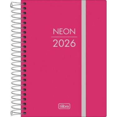 Imagem de Agenda Tilibra 2026 Diária Neon Espiral M4