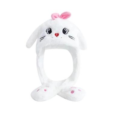 Imagem de Gorro De Pelúcia Unissex Com Orelhas Divertidas Estilo Vaca E Coelho, 