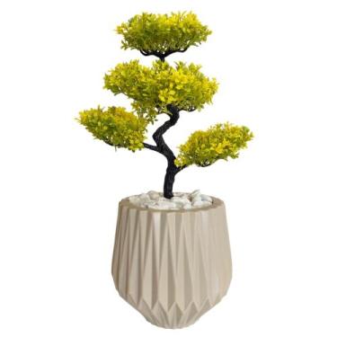 Imagem de Planta Árvore Bonsai Artificial Com Vaso Decoração - - PLANDEC
